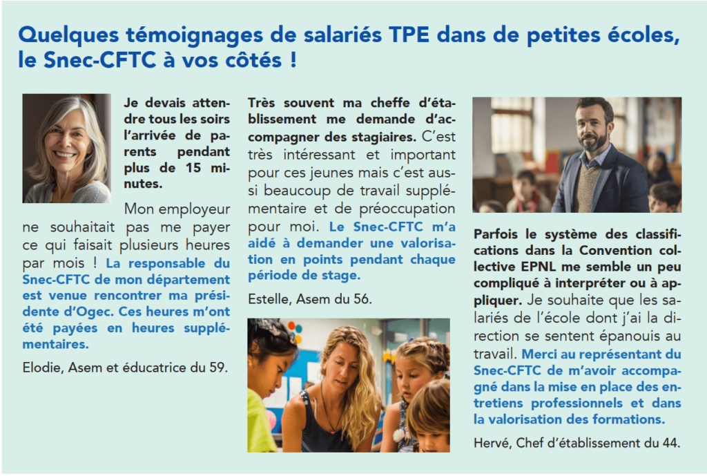 Témoignages de salariés TPE